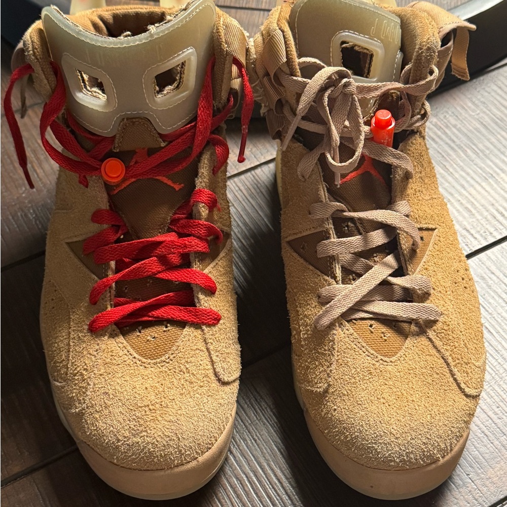 Nike Jordan Tan and Red Men's Boots